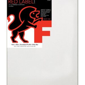 Fredrix Artist Series Red Label 12 oz. Primed Cotton Stretched Canvas ¾"