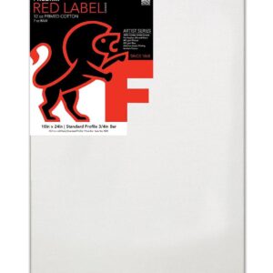 Fredrix Artist Series Red Label 12 oz. Primed Cotton Stretched Canvas ¾" - 18" x 24"