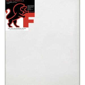 Fredrix Artist Series Red Label 12 oz. Primed Cotton Stretched Canvas ¾" - 24" x 30"