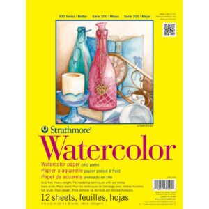 Strathmore Watercolor Paper Pads 300 Series Tape-Bound 9" x 12"