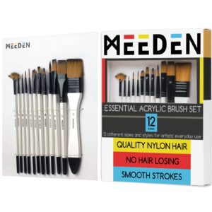 MEEDEN Acrylic Brush Set (12 pinceles)