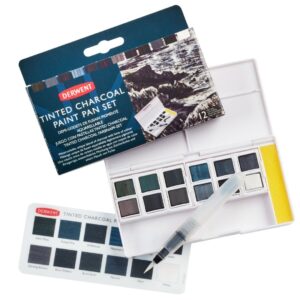 Derwent Tinted Charcoal Paint Pan Pocket Set (12)