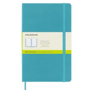 Moleskine Notebook Plain Hard Cover Blue Reef 5″×8.25″