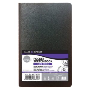 Daler Rowney Simply Pocket Sketchbook Softcover 3.5×5.5"