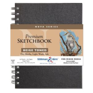 Stillman & Birn Nova Wirebound Sketchbook Beige Toned 6x8"