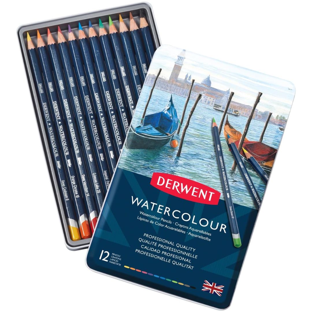 Derwent Watercolour Pencils 12 Colors