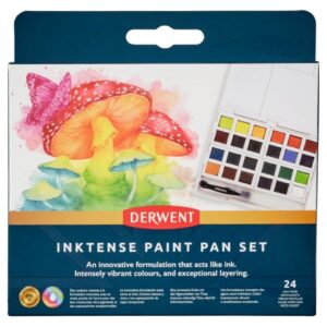 Derwent Inktense Paint Pan Set 24 Colors