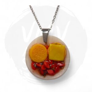 Versos del Pincel - Collar Desayuno Tortilla y Salchicha