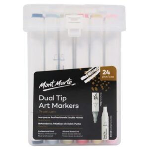 Mont Marte Dual Tip Alcohol Art Markers 24pc