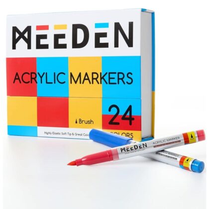 MEEDEN Acrylic Markers Brush Tip