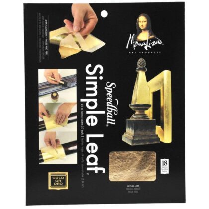 Speedball Simply Leaf Sheets Gold 18PK 5.5″x5.5″