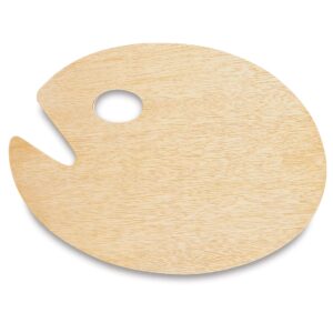 Jack Richeson Wooden Oval Palette With Thumb Hole 10"×14"