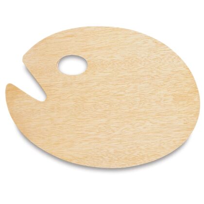 Jack Richeson Wooden Oval Palette With Thumb Hole 10″×14″